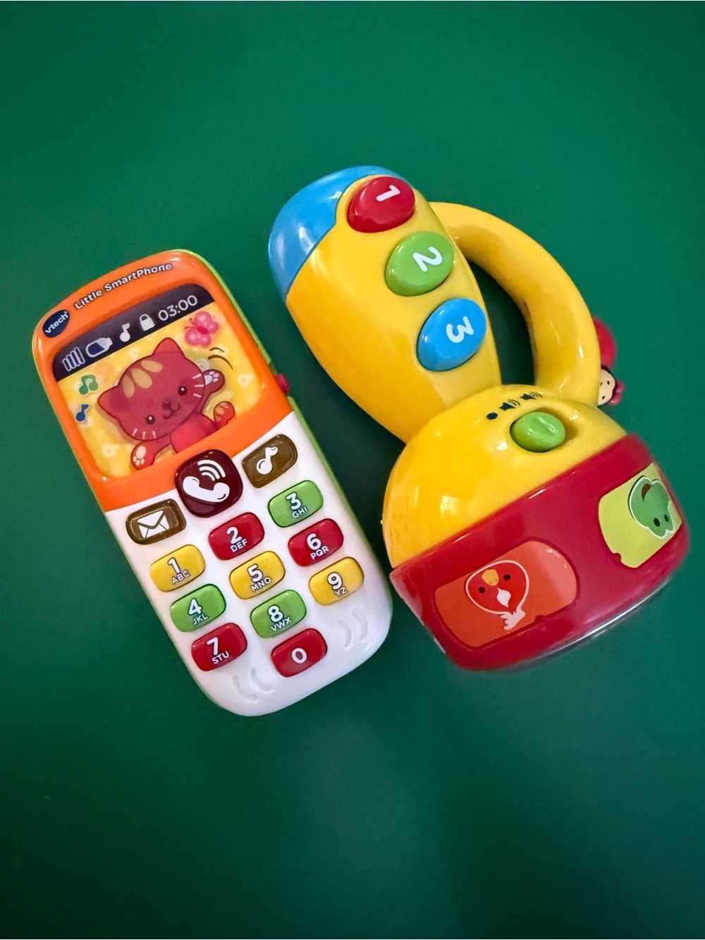 Yellow and Red Interactive flashlight& Toy Phone - Kids Toys